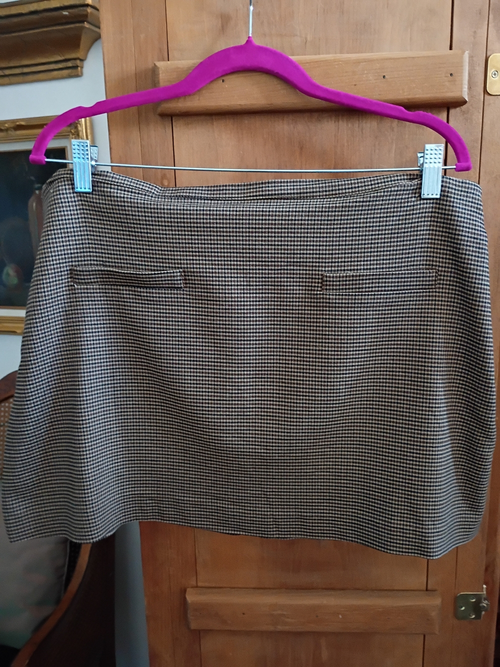 a new day Brown Houndstooth Mini Skirt